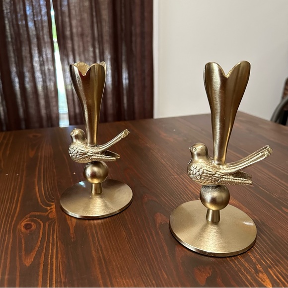 SET OF TWO Anthropologie Marizia Sparrow Candle Holder - Picture 6 of 13